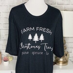 Bell Canvas TShirt Farm Fresh Christmas Trees‎  Size 3XL